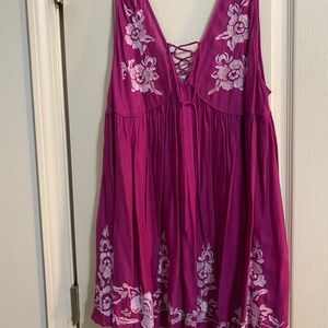 Sleeveless Flowy Free People Mini Dress